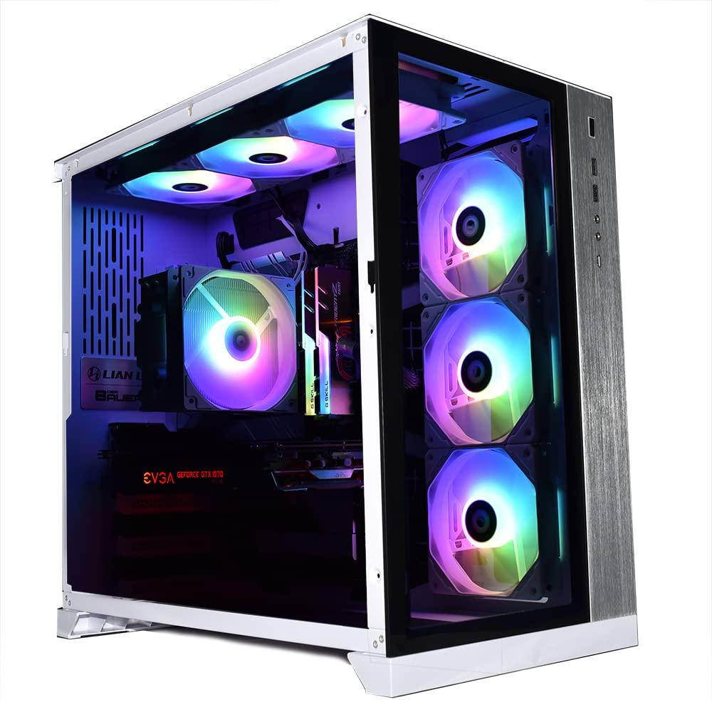 ID-COOLING ID-COOLING SE-214-XT ARGB White CPU Cooler 4 Heatpipes CPU Air Cooler ARGB Light Sync with Motherboard(5V 3-PIN Connector) CPU Fan for Intel/AMD, LGA 1700 Compatible for Desktop