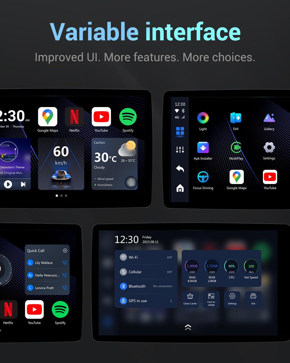 OTTOCAST OTTOCAST P3 CarPlay AI Box - 2025 Android 12.0 CarPlay Video Adapter Wireless CarPlay Android Auto Dongle Support HDMI Output, Watch YouTube Netflix Disney+ Tiktok etc on Car Screen