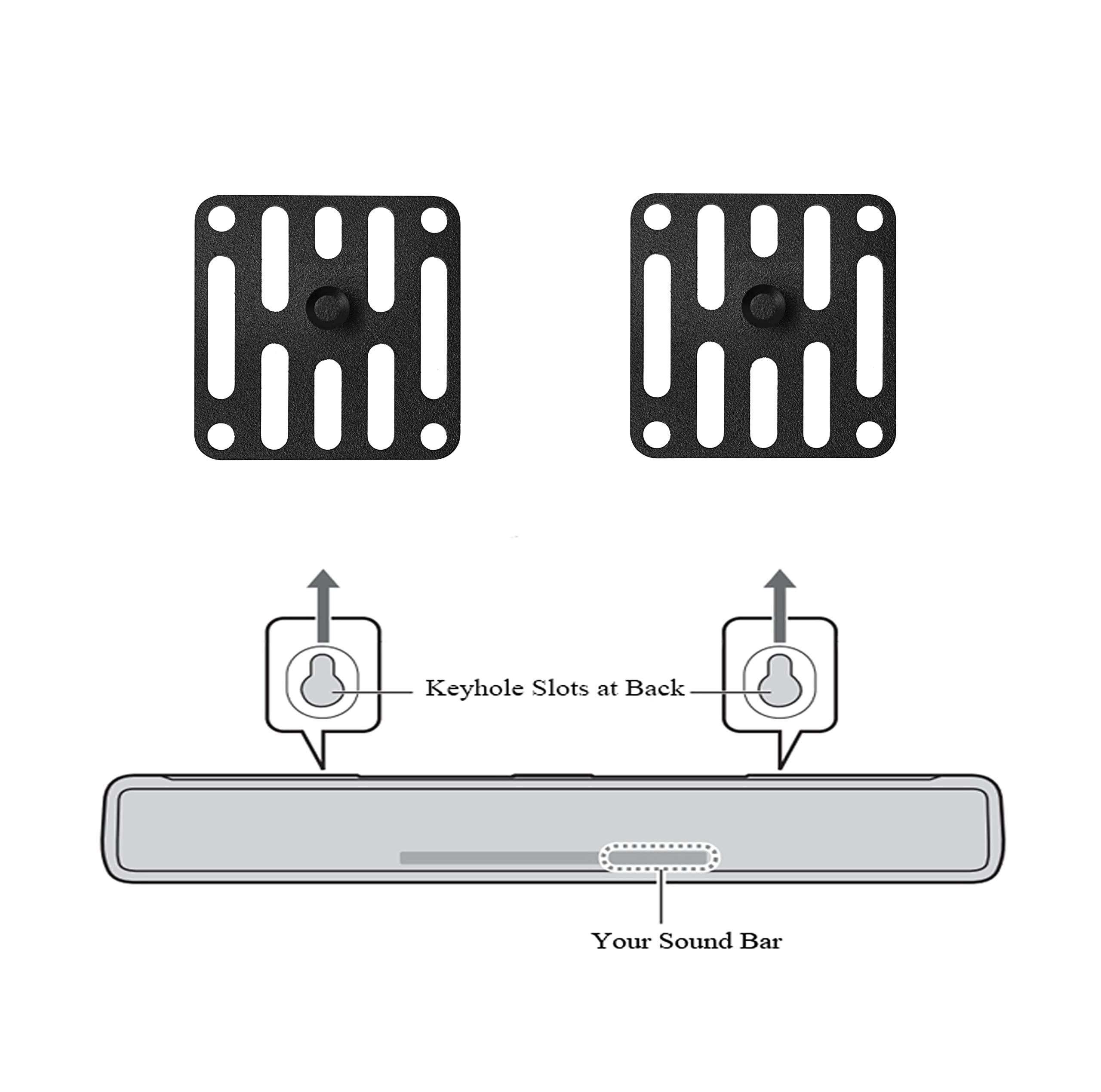 MONSIATUG MONSIATUG Wall Mount Brackets Sound Bar Mounting for Yamaha SR-C20A YAS-207 YAS-209 YAS-108 YAS-109 ATS-1080 Soundbar, for Sony SA-Z9R SA-RS3S Speaker, for Klipsch RP-500SA RP-140SA R-41SA Speakers