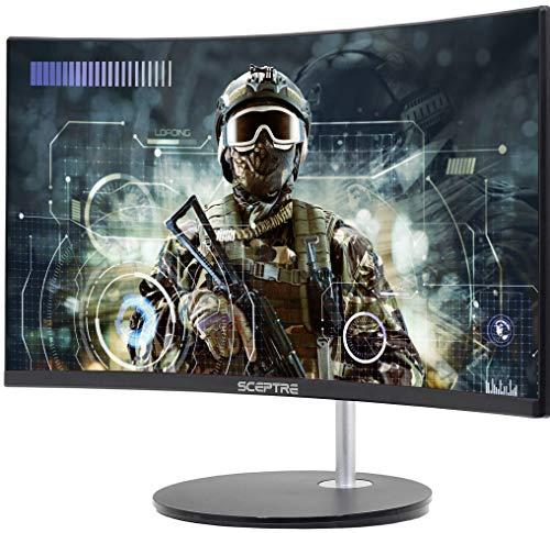 Sceptre Sceptre Curved 24-inch Gaming Monitor 1080p R1500 98% sRGB HDMI x2 VGA Build-in Speakers, VESA Wall Mount Machine Black (C248W-1920RN Series)