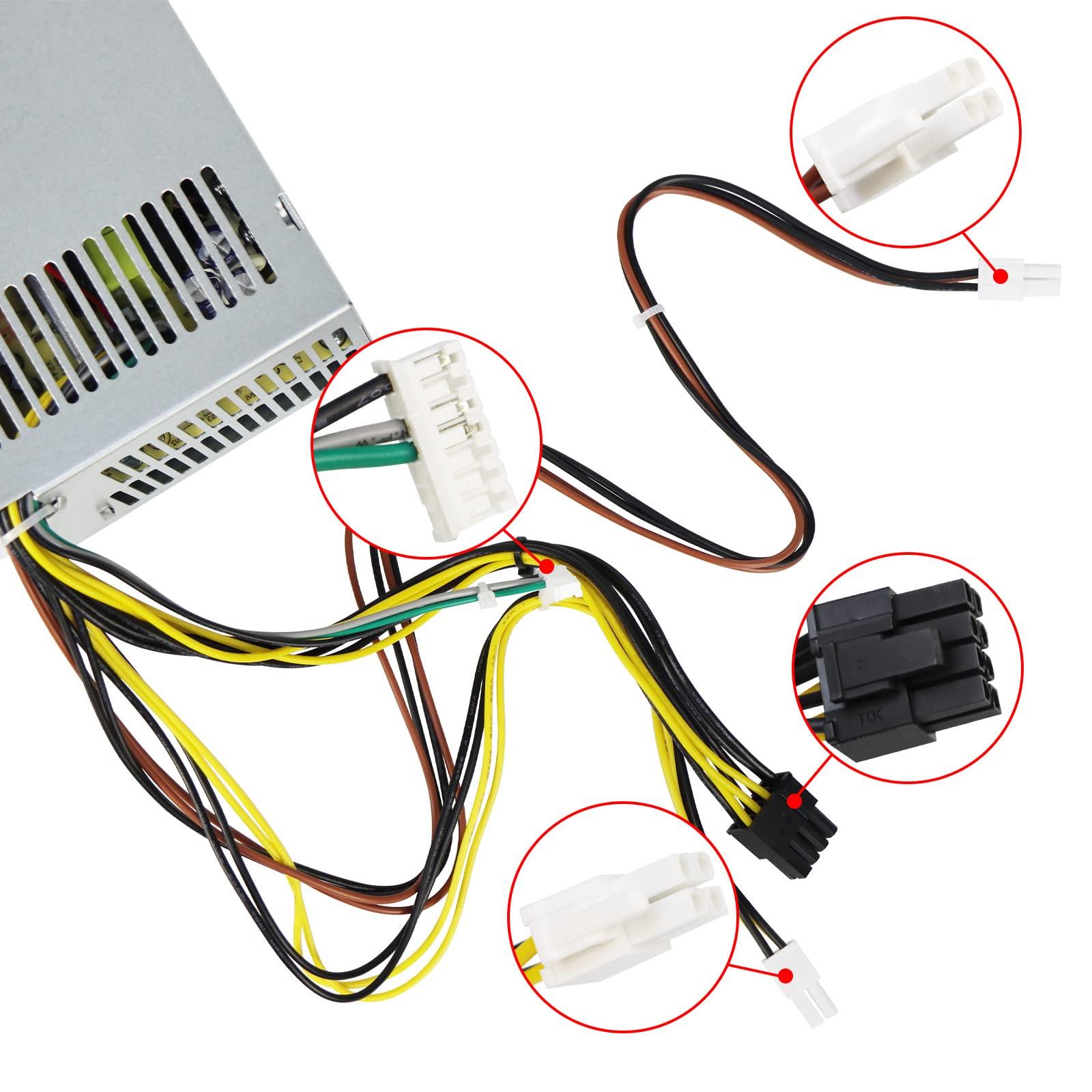 S-Union S-Union Upgraded 937516-004 310W Power Supply Compatible with HP ProDesk 280 288 480 G3 MT 400G4 282G3 SFF PCG007 DPS-310AB-1A 901772-004 PSU Power Supply