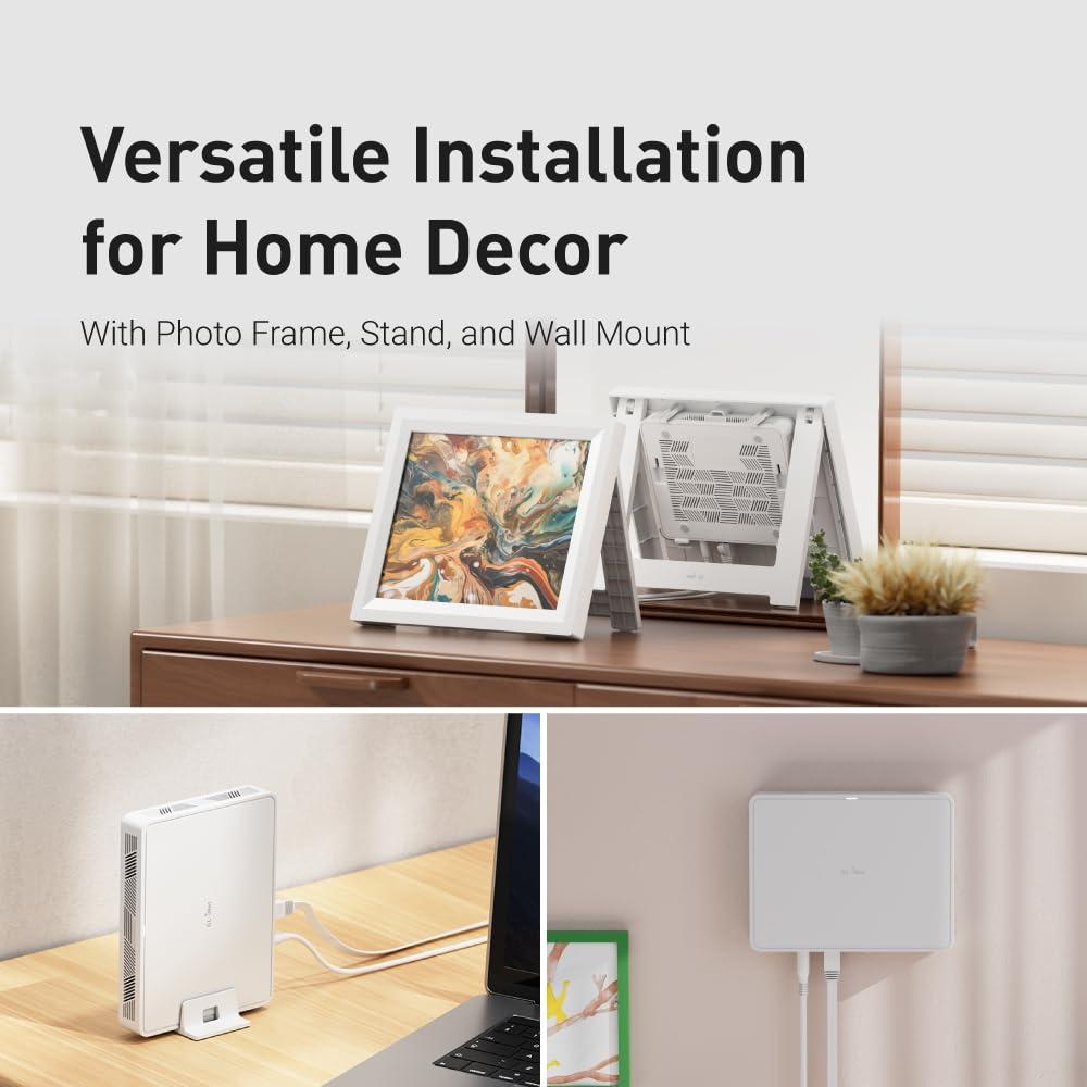 GL.iNet GL.iNet GL-B3000 (Marble) Wireless WiFi 6 Router with Wall-Mountable Photo Frame, Dual-Band AX3000, OpenVPN & WireGuard, Bark & AdGuard Home Parental Controls, OpenWrt, 3 Gigabit Ethernet Ports