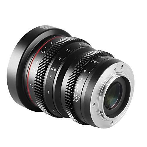 Meike MEKE 85mm T2.2 Mini Fixed Prime Manual Focus Wide-Angle Cinema Lens for M43 Micro Four Thirds MFT Mount Cameras BMPCC 4K Z CAM E1 E2 E2C