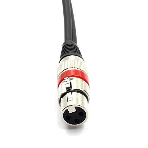 SiYear SiYear XLR Female to 2 x Phono RCA Plug Adapter Y Splitter Patch Cable, XLR Female 3 Pin to Dual RCA Male Plug Stereo Audio Cable Connector(1.5 M/5FT)