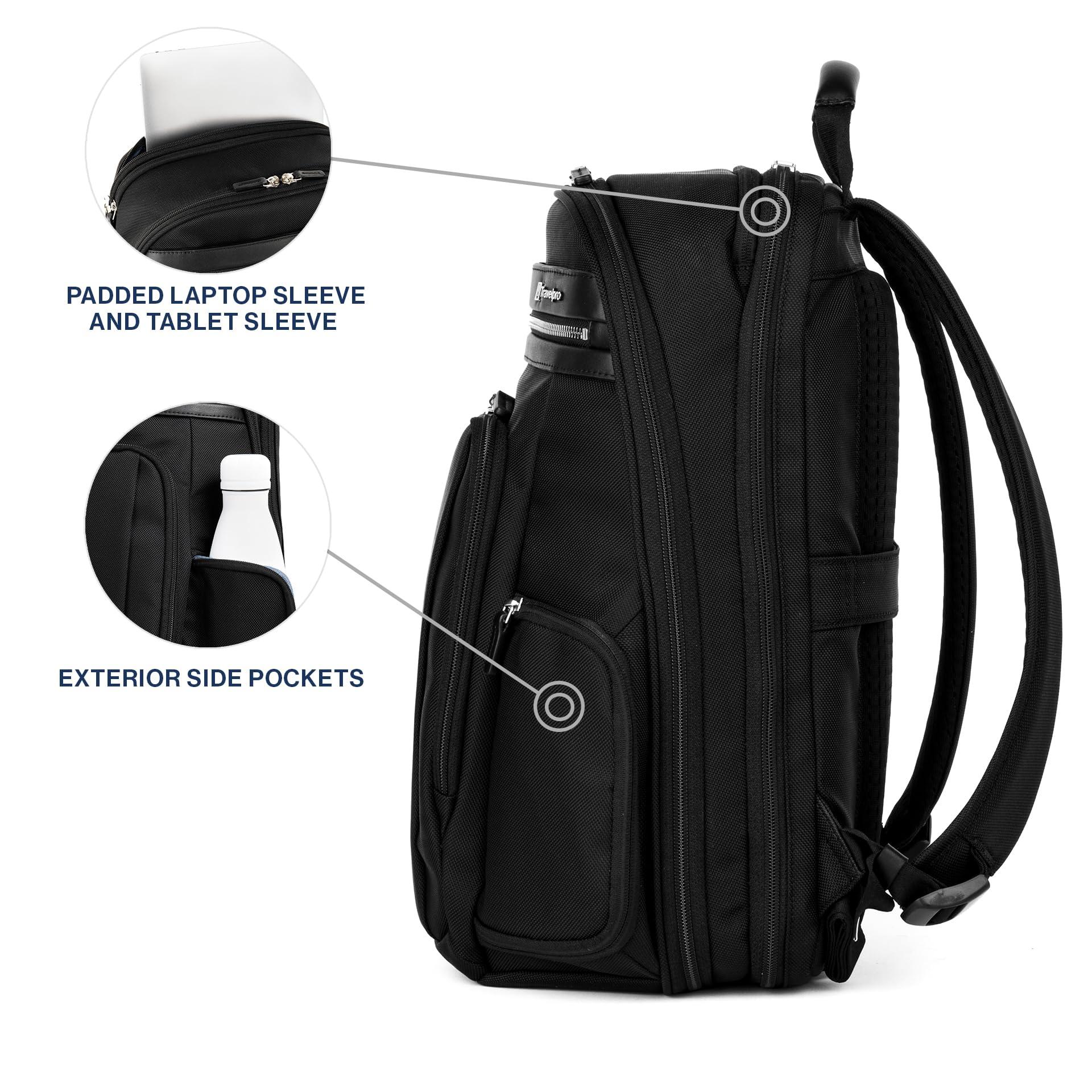 Travelpro Travelpro Platinum Elite Business Laptop Travel Backpack, Fits up to 16 Inch Laptop, Water Resistant, Men and Women, Black