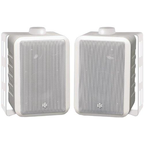 BIC BIC America RTRV44-2W 3-Way Indoor/Outdoor Speakers (White)