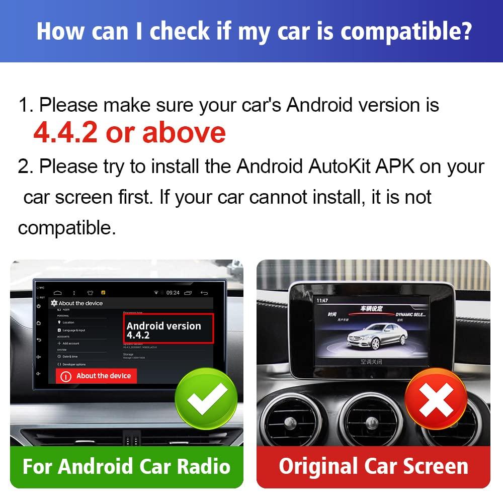 Carlinkit CarlinKit Wireless CarPlay USB Adapter Only Compatible with Android car radios. only for Android Version 4.4.2 or Above. APK Must be Successfully Installed Before use. Model:CPC200-CCPA