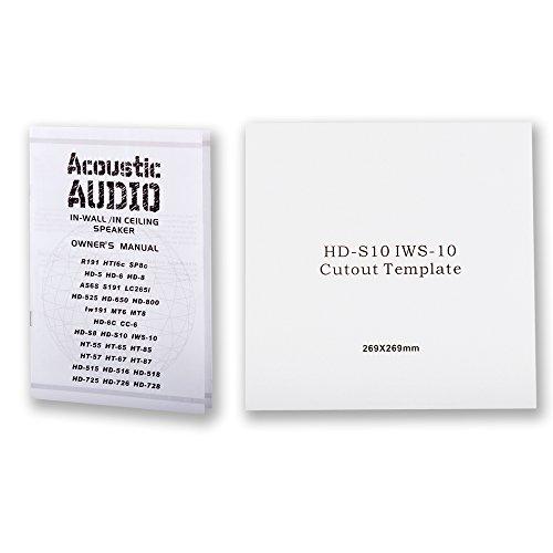 Acoustic Audio by Goldwood Acoustic Audio by Goldwood Acoustic Audio HDS10 in Wall 10" Home Theater Passive Subwoofer Speaker, White