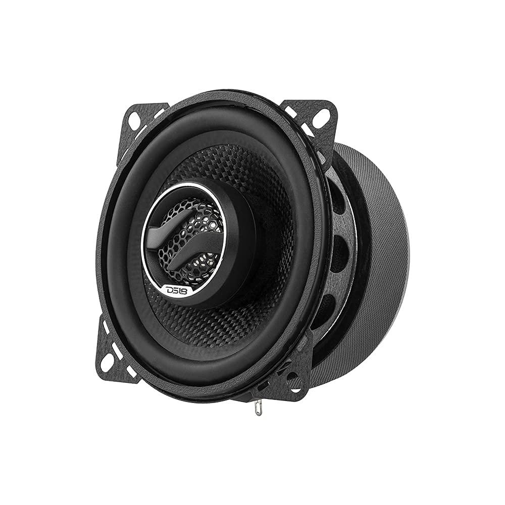 DS18 DS18 ZXI-44 4" Car Audio Coaxial Speaker with Built in Neodymium Tweeter and Kevlar Cone 2 Way 150 Watts Max 4 Ohm (2 Speakers) (Renewed)