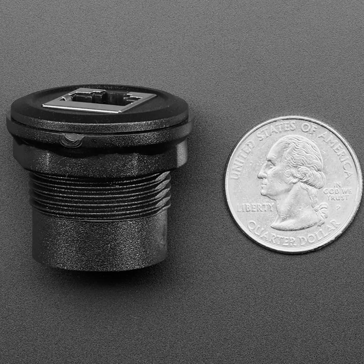 Adafruit RJ-45 Ethernet Round Panel Mount Adapter Plug 4130 by Adafruit