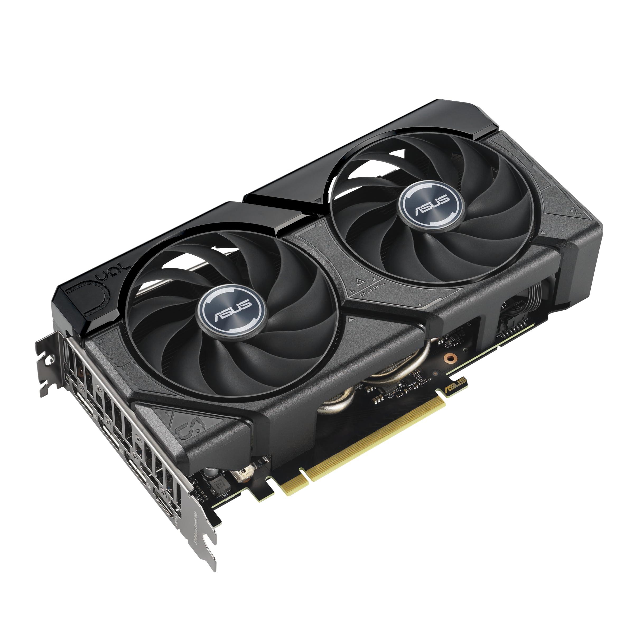 ASUS ASUS Dual GeForce RTX 4070 EVO OC Edition 12GB GDDR6X is Designed for Broad Compatibility, with a 2.5-Slot Design, Axial-tech Fan Design, 0dB Technology, Auto-Extreme Technology, and More