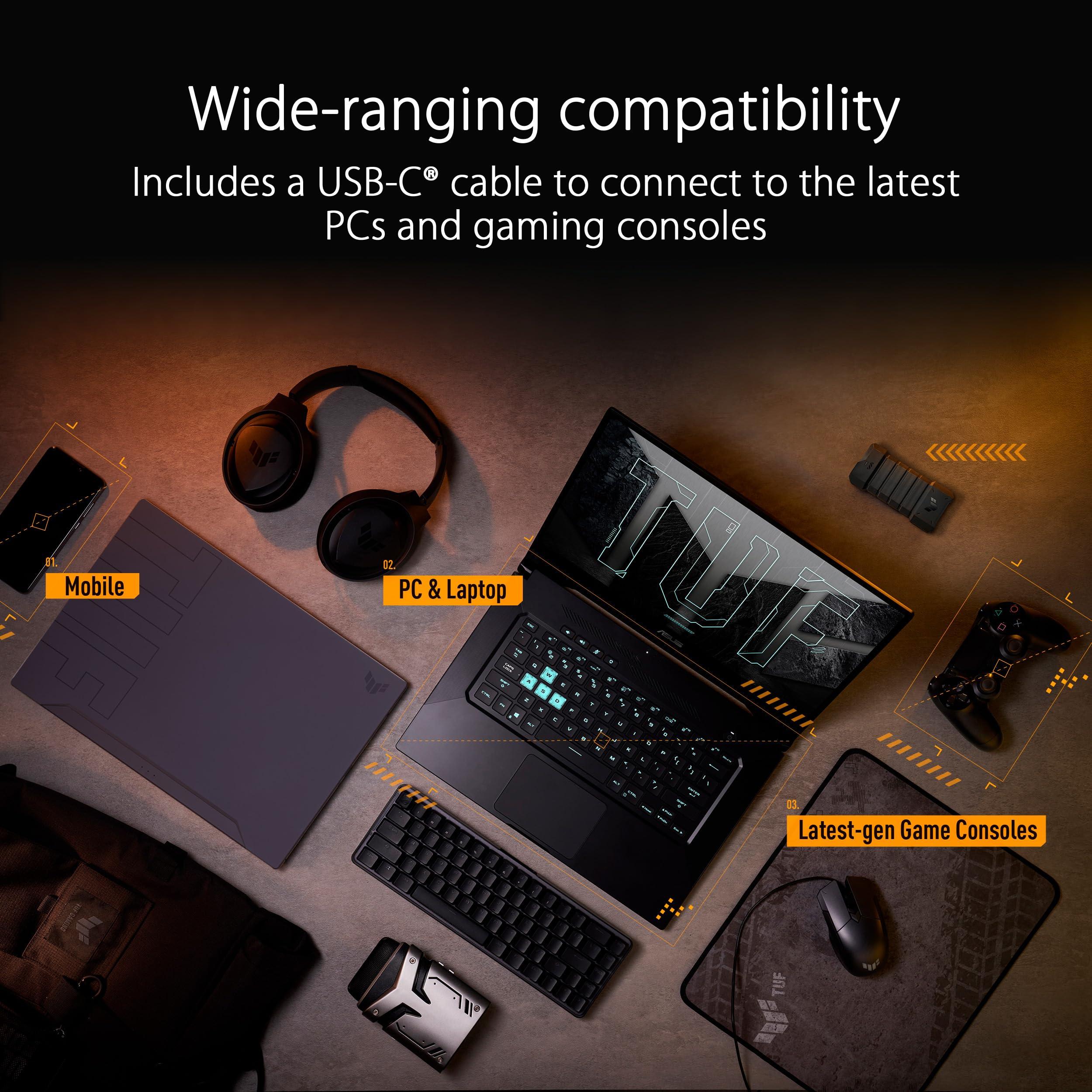 ASUS ASUS TUF Gaming AS2000 Plus USB-C 3.2 Gen 2x2 Portable M.2 NVMe PCIe SSD 2 TB, Up to 2000MB/s, MIL-STD-810H Drop Resistance, IP68 Water and dust Resistance, Aluminum Alloy Chassis and a Thermal pad