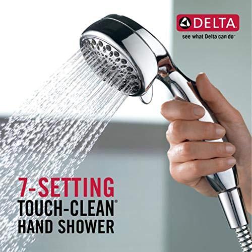 DELTA FAUCET Delta Faucet 7-Spray Touch-Clean Hand Held Shower Head with Hose, Chrome 75700