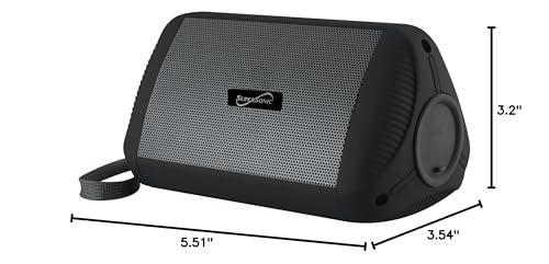 Supersonic Supersonic SC-1450IPX Water Resistant Portable Bluetooth TWS Speaker, IPX6 Water Resistant, Secure Pairing, Micro SD Card Slot, 3.5mm Input, Rechargeable, Convenient Wrist Band (Black)