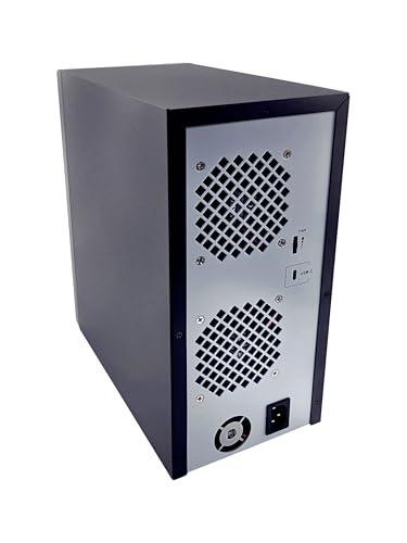 IO CREST 8 Bay Tool Less Tray Hot Swapable 2.5" and 3.5" SATA Hard Drive External USB-C 3.2 (10Gbps) Hard Drive Enclosure. Support up to 8X 22TB Capacity.