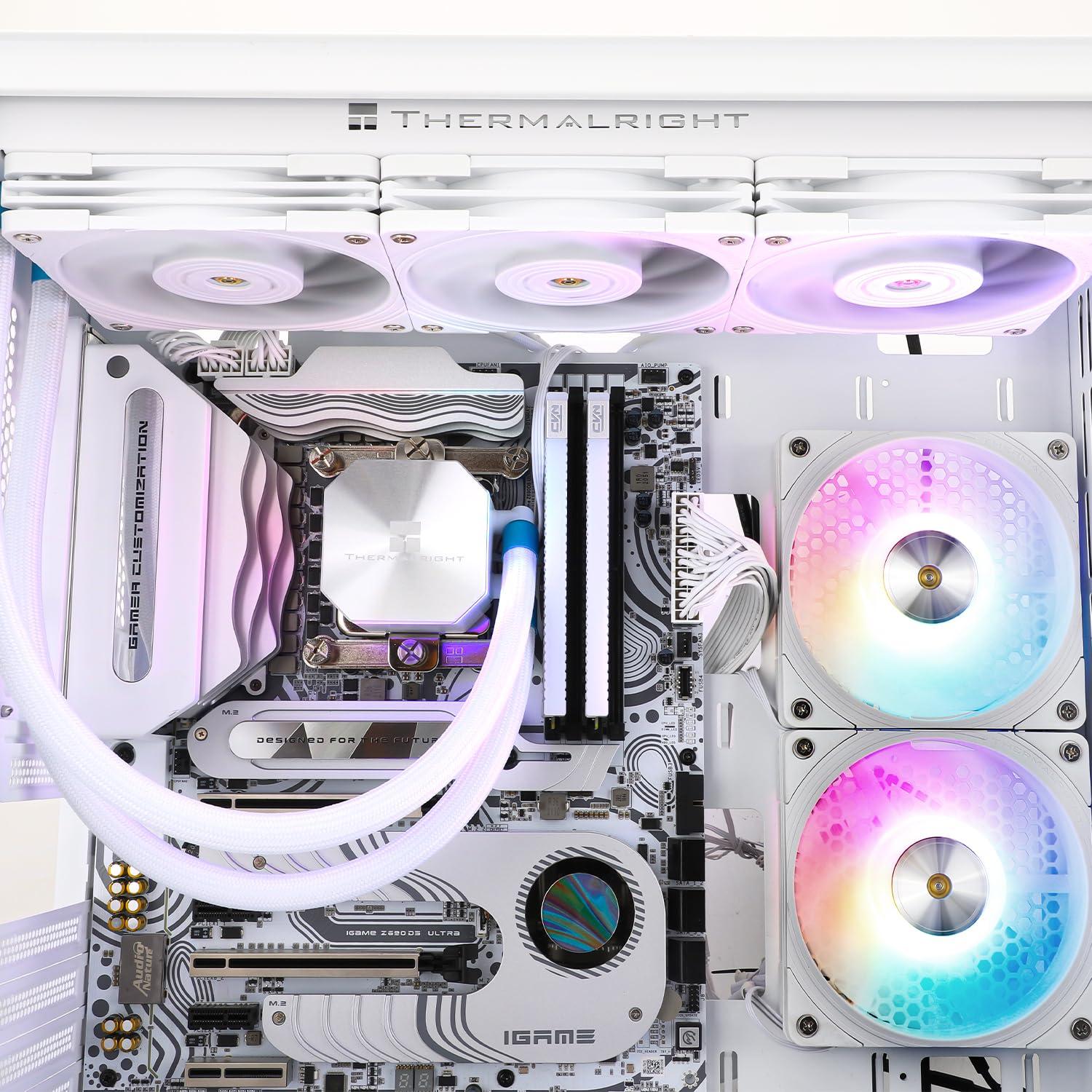 Thermalright Thermalright Frozen Edge 360 White Liquid CPU Water Cooler with 120mm PWM Fan,360 White Cold Row Specification,Integrated Water-Cooler Heatsink for AMD/AM4/AM5,Intel LGA1700/1150/1151/1200/2011