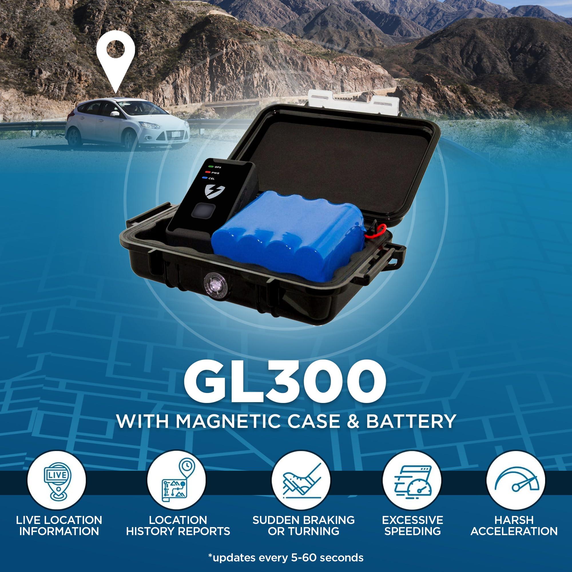 Lightning GPS Lightning GPS GL300 Tracker Device for Vehicles w/Magnetic Case and Battery Real-Time GPS Tracking, Vehicle & Fleet Monitoring, Hidden Tracking for Cars, Trucks or Trailers Subscription Required