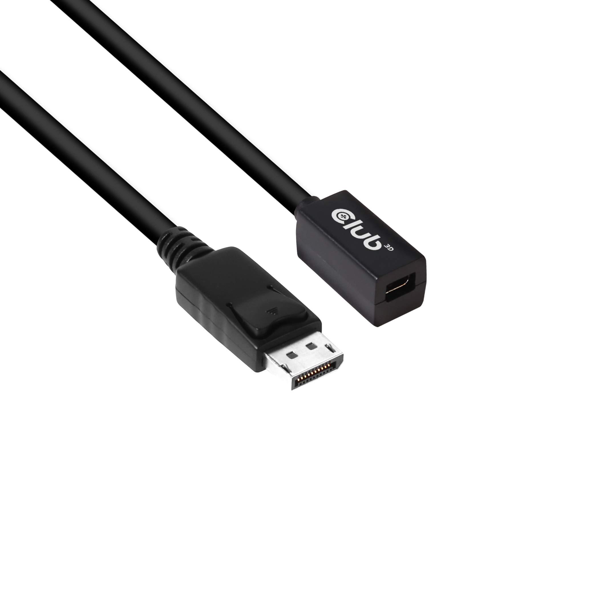 Club 3D Club 3D CAC-1120 Mini DisplayPort to DisplayPort Bi-Directional 1.4/Hbr3 F/M Cable DP 1.4 8K 60Hz 1m - 3.28Ft