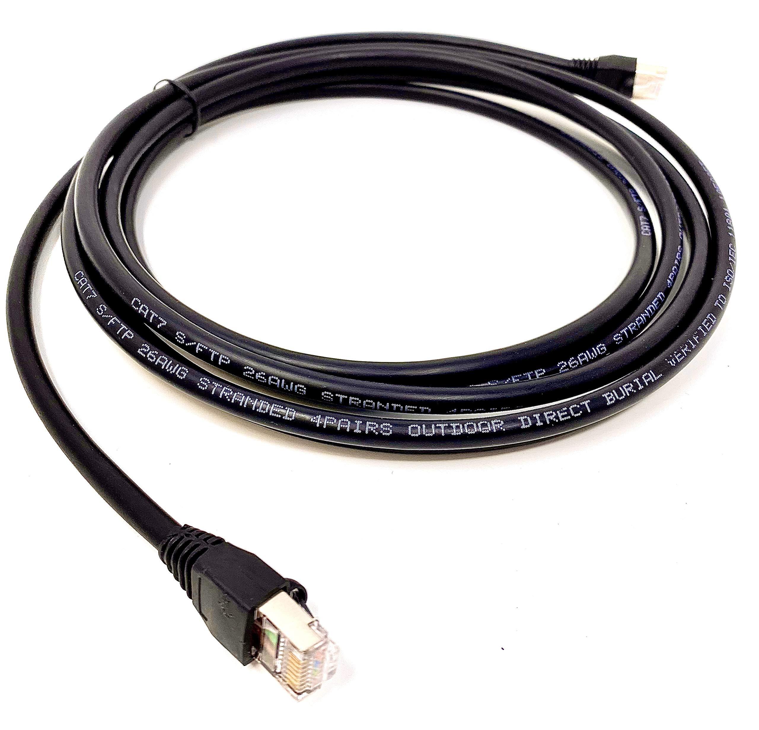 Ultra Spec Cables Ultra Spec Cables 35ft Cat7 Outdoor Waterproof Ethernet Direct Burial Cable (600MHz) Shielded (Pure Copper) PE Rugged Jacket (10 Pack)