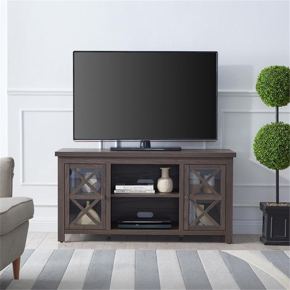 Henn&Hart Henn&Hart Rectangular TV Stand for TV's up to 55" in Alder Brown, TV Stands for the Living Room