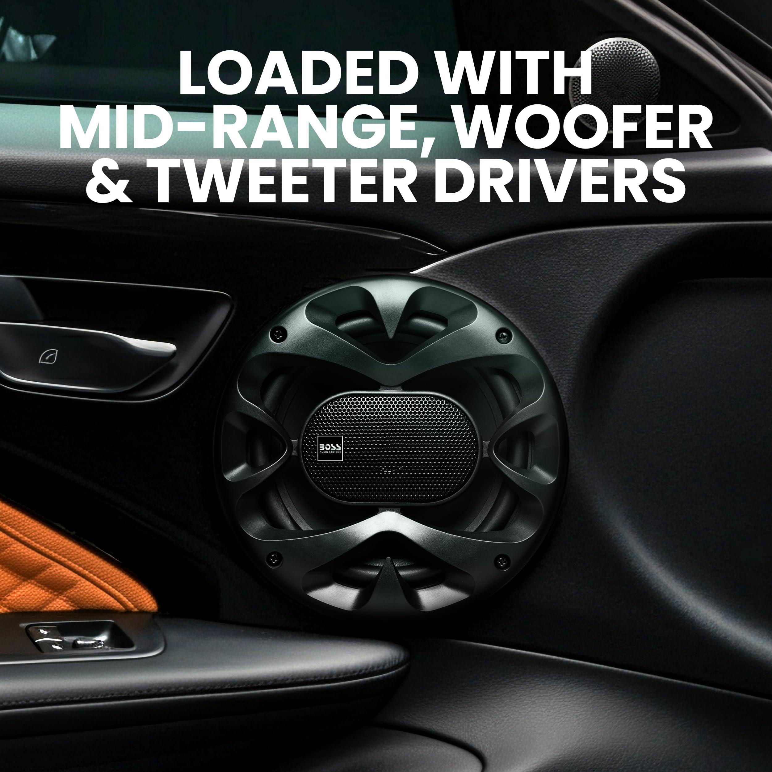 BOSS Audio Systems BOSS Audio Systems CH6520B Chaos Series 6.5 Inch Car Stereo Door Speakers - 250 Watts Max, 2 Way, Full Range Audio, 1 Inch Tweeter, Coaxial, Sold in Pairs