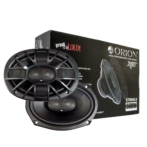 ORION Orion XTR Series XTR69.3 Coaxial Car Audio Speakers - 6\" x9, 3-Way Speakers, Full Range, 500W, 4 Ohms, Easy Installation, Polypropylene Cone W/Butyl Rubber Surround (Pair)