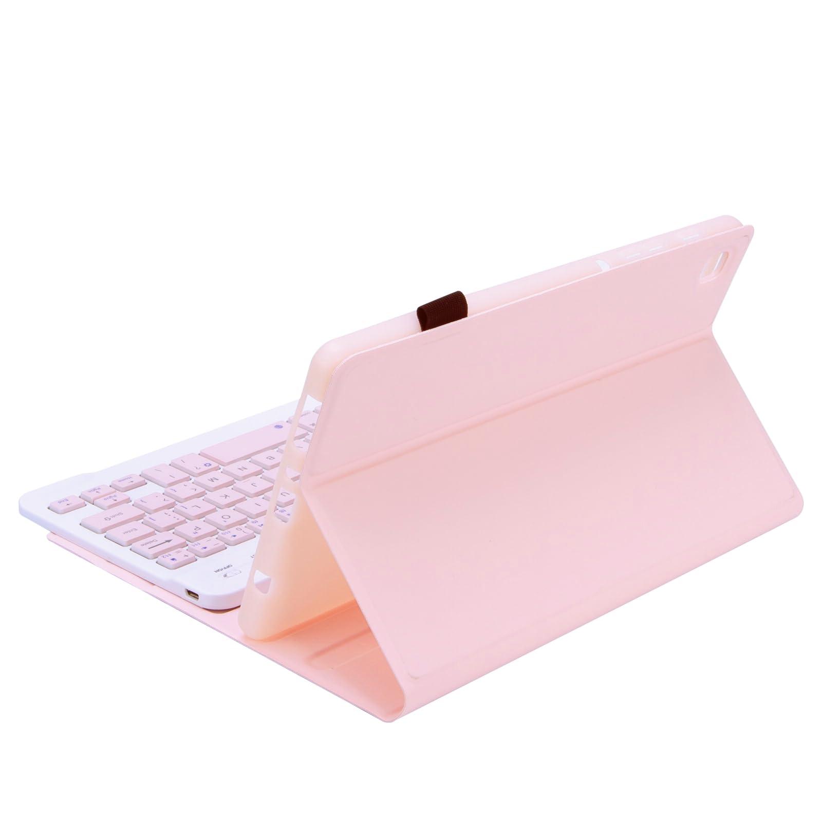 Lrufodya Lrufodya Keyboard Case for Samsung Galaxy Tab A7 Lite 8.7" 2021, Candy Colors Detachable Wireless Keyboard with Slim Cover for Model SM-T220 T225 T227 (Pink)