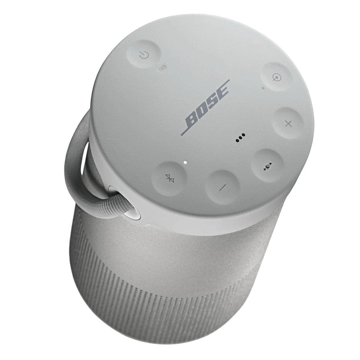 Bose Bose SoundLink Revolve+ (Series II) Bluetooth Speaker, Portable Speaker with Microphone, Triple Black with Charging Cradle (Silver)