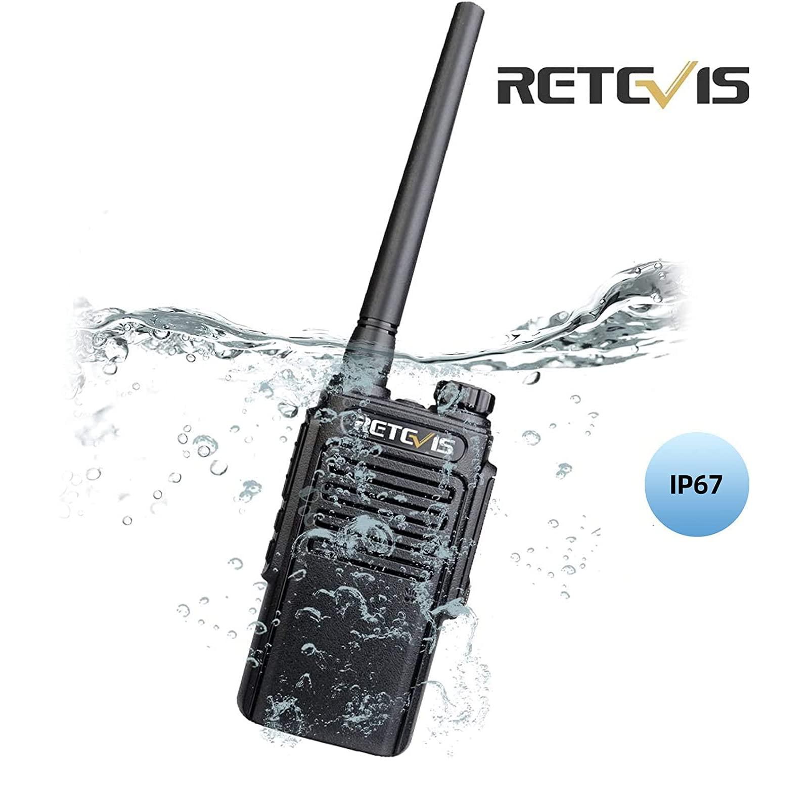 Retevis Retevis RT47 Waterproof Walkie Talkies for Adults,Long Range Two Way Radio,License-Free,Lightweight,Commercial 2 Way Radio for Manufacturing (6 Pack)