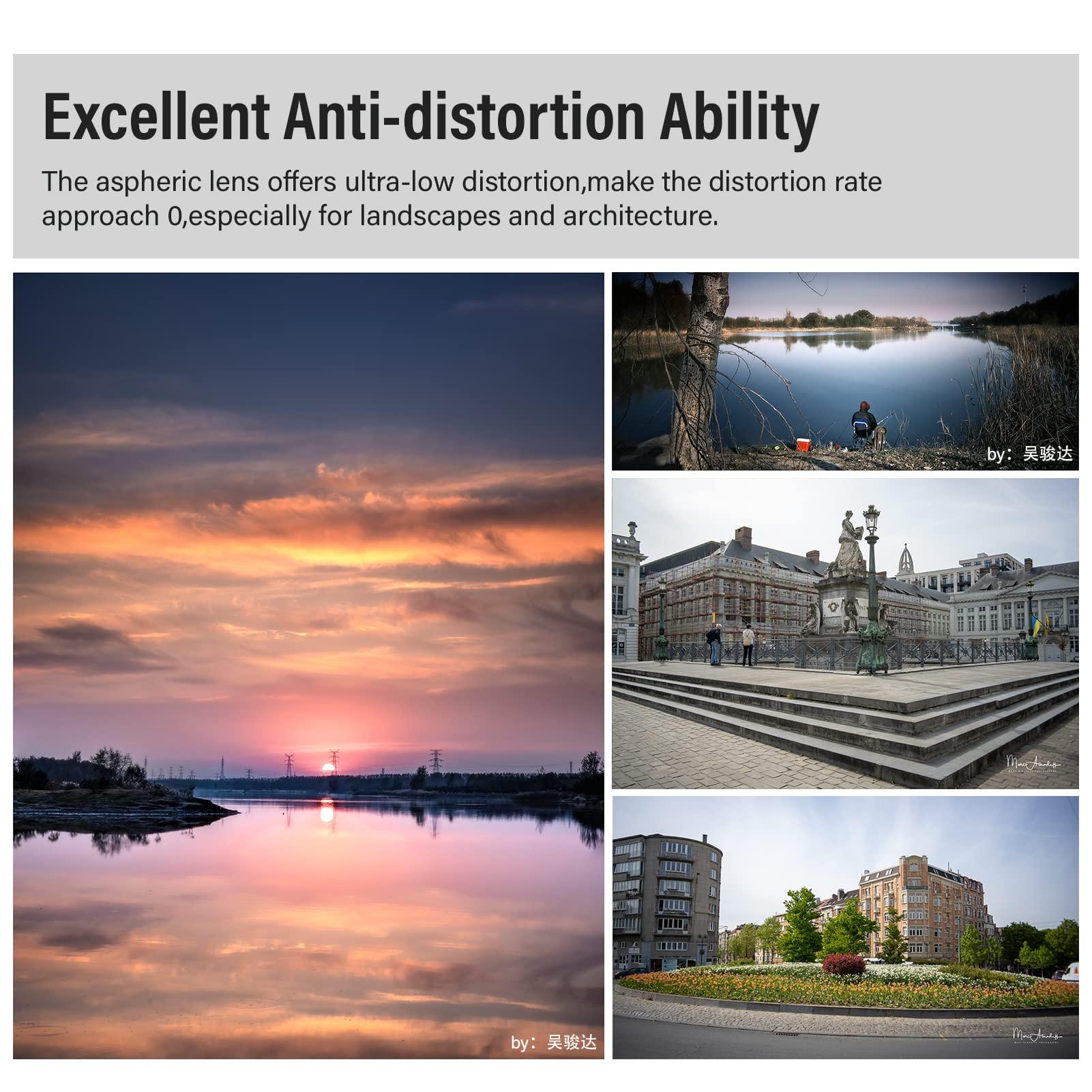 AstrHori AstrHori 14mm F4.5 Ultra Wide Angle APS-C Manual Lens Strong Anti-Distortion with Filter Slot Compatible with Sony E-Mount Mirrorless Camera A6000,A6300,A6400,A6500,A5100,A5000,A6600,NEX-3(Black)