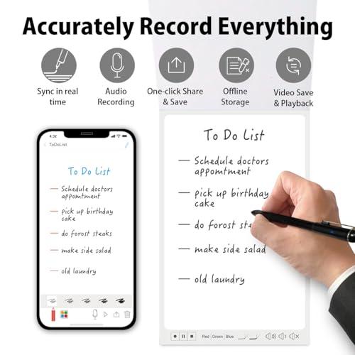 Ophayapen Ophayapen Digital Smart Pen+Small Notepad, Real-time Sync for Digitizing, Storing, and Sharing Paper Notes, Ideal for Note Taking, Drawing, Classroom, Meetings, Compatible with Android and iOS