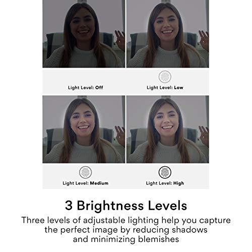 MEE audio MEE audio CL8A 1080p HD Webcam with Ring Light, Microphone, Autofocus, Low Light Correction, 360° Rotation; USB Streaming Web Camera for Video Calling via Zoom/Skype on Computer PC Mac Laptop Desktop