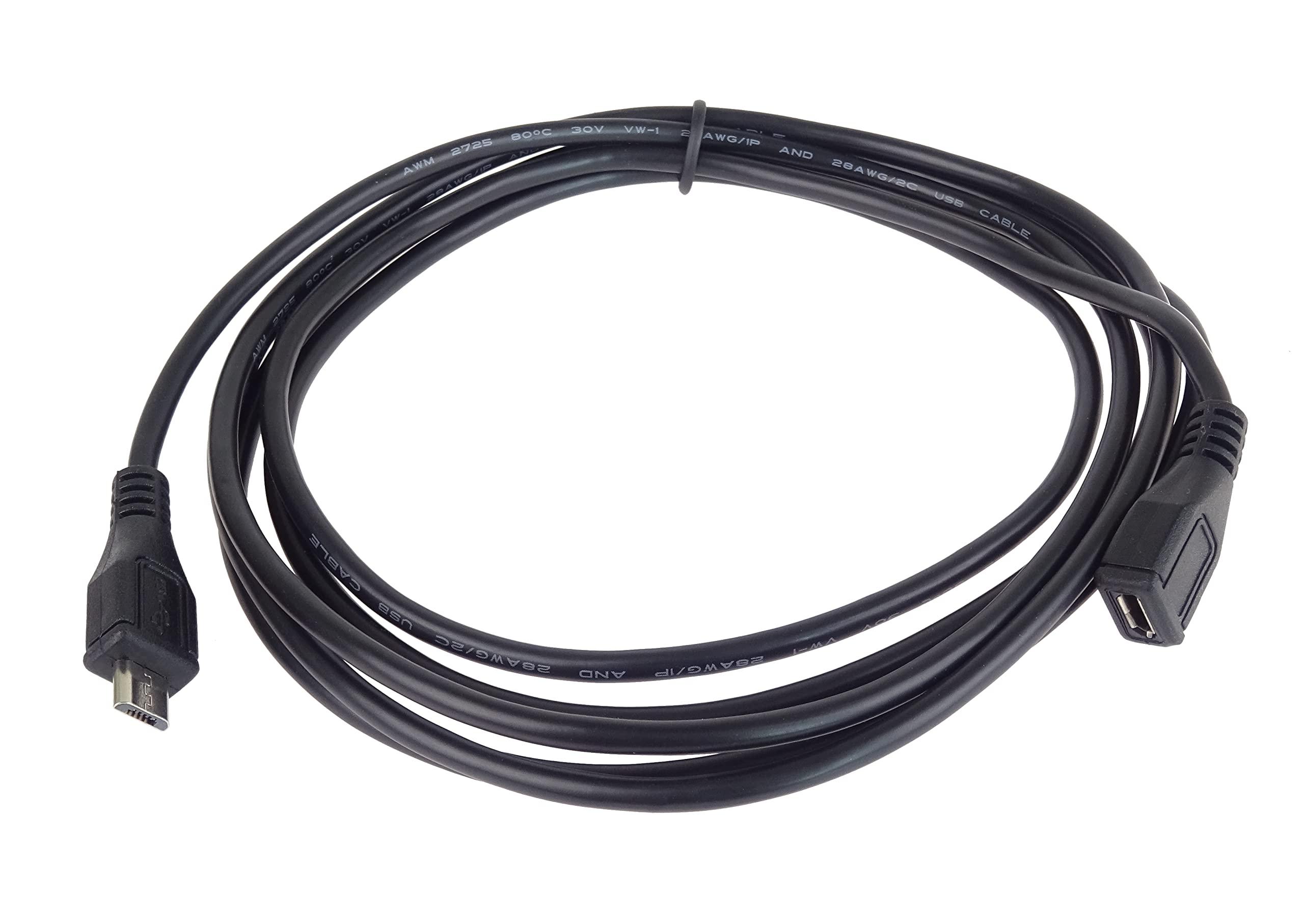 PremiumCord Premium Cord Extension Cable Micro USB 2.0 Male to Female 3 m Black