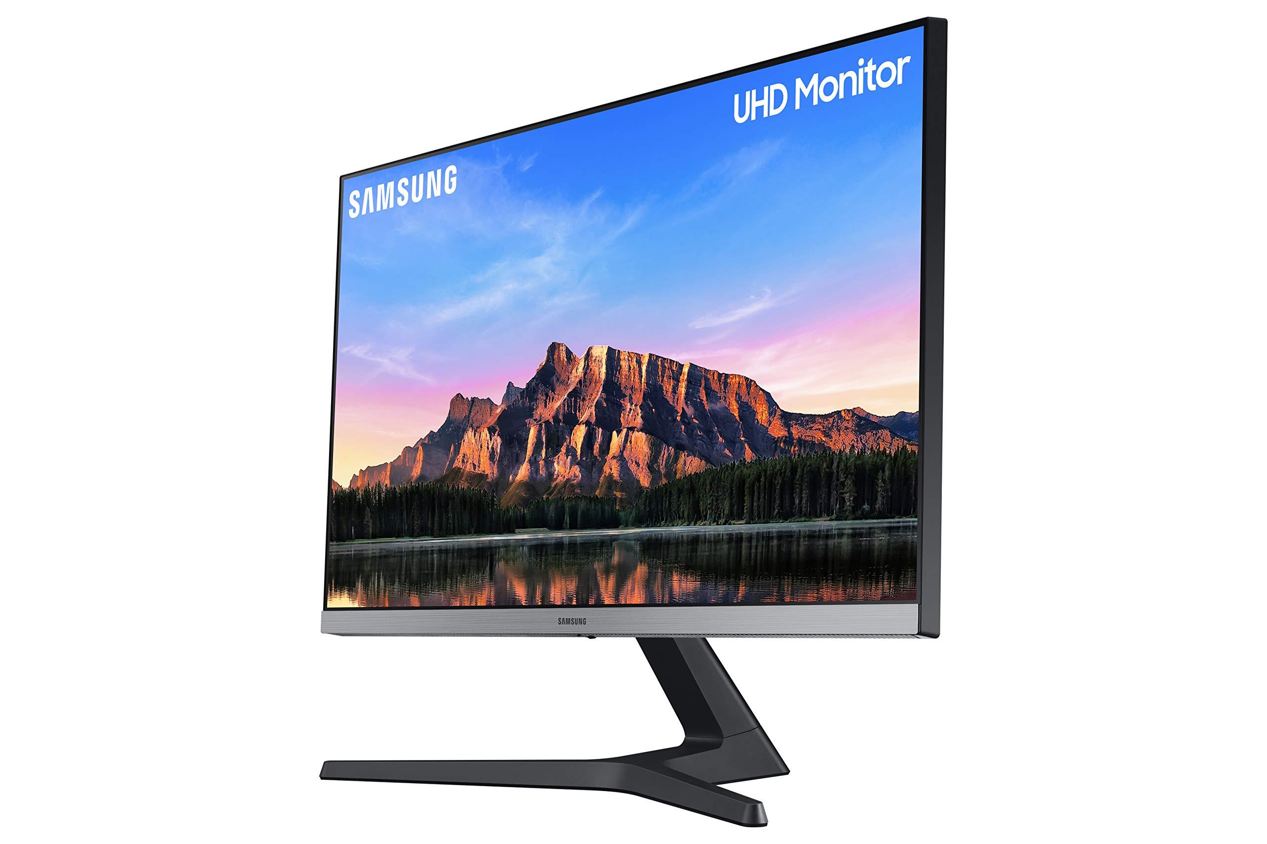SAMSUNG Samsung 28 inch (70.8 cm) 4K UHD Monitor with Bezel Less Design and IPS Display Panel (Dark Blue Gray) - LU28R550UQWXXL