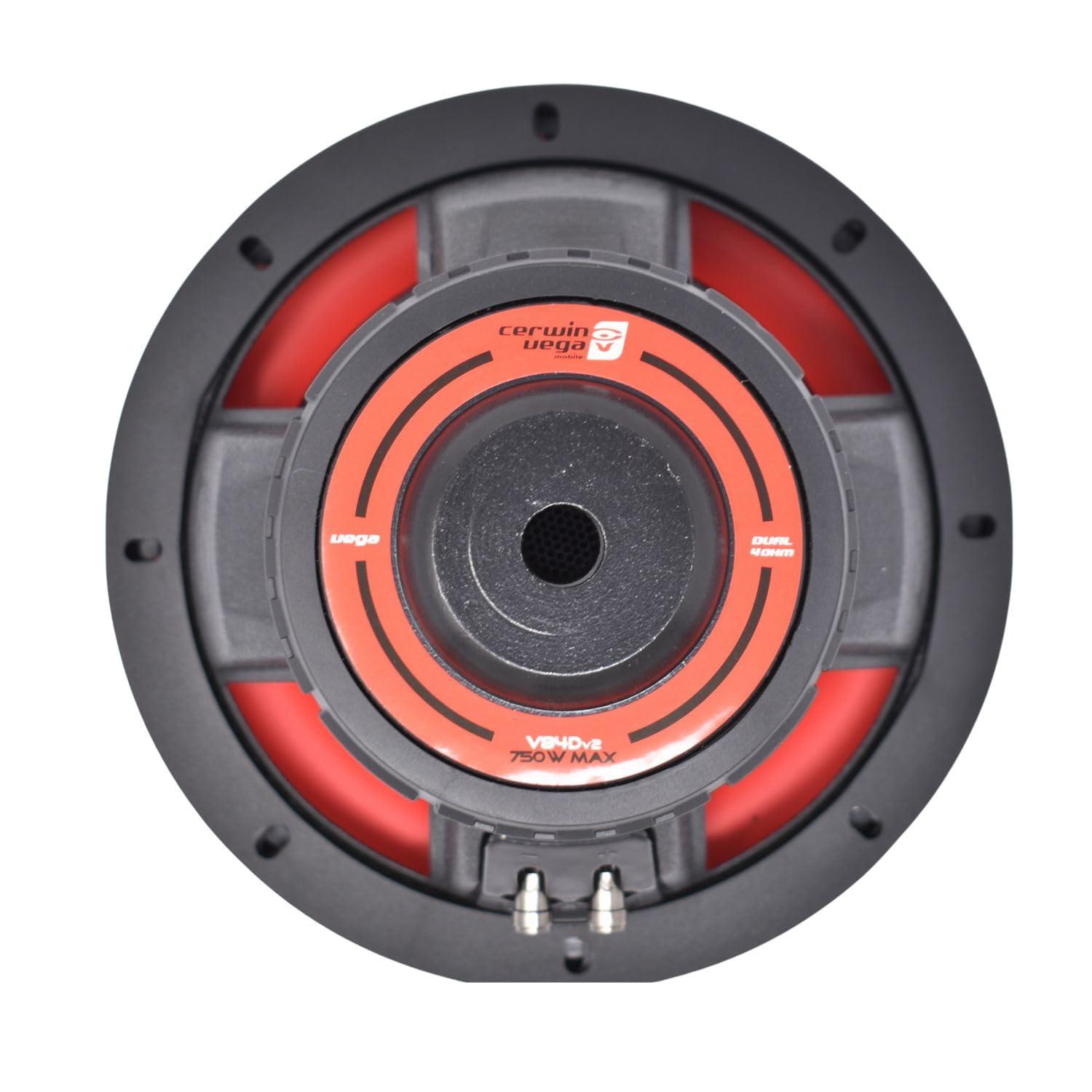 Cerwin-Vega CERWIN-VEGA! Vega Series 8\" 250W RMS 4-Ohm High-Performance Car Subwoofer - Dual 4-ohm Voice Coils, Deep Bass Car Audio System, 8 Inch Powered Subwoofer for Superior Sound Quality V84DV2