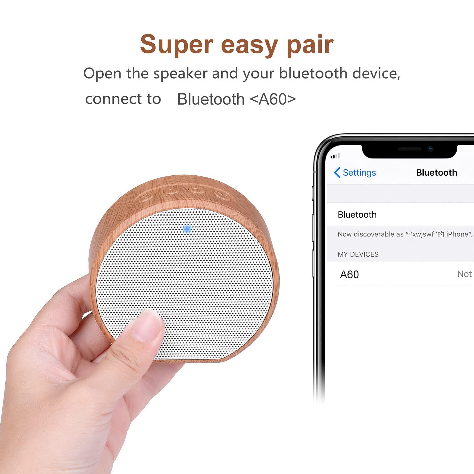 UZiLaCo UZiLaCo Wireless Speakers, Portable Bluetooth Speaker with IPX4 Waterproof, Perfect Small Size, HD Sound, Wireless Bluetooth Speaker for Home Office Bookshelf Outdoor Travel Camping-White