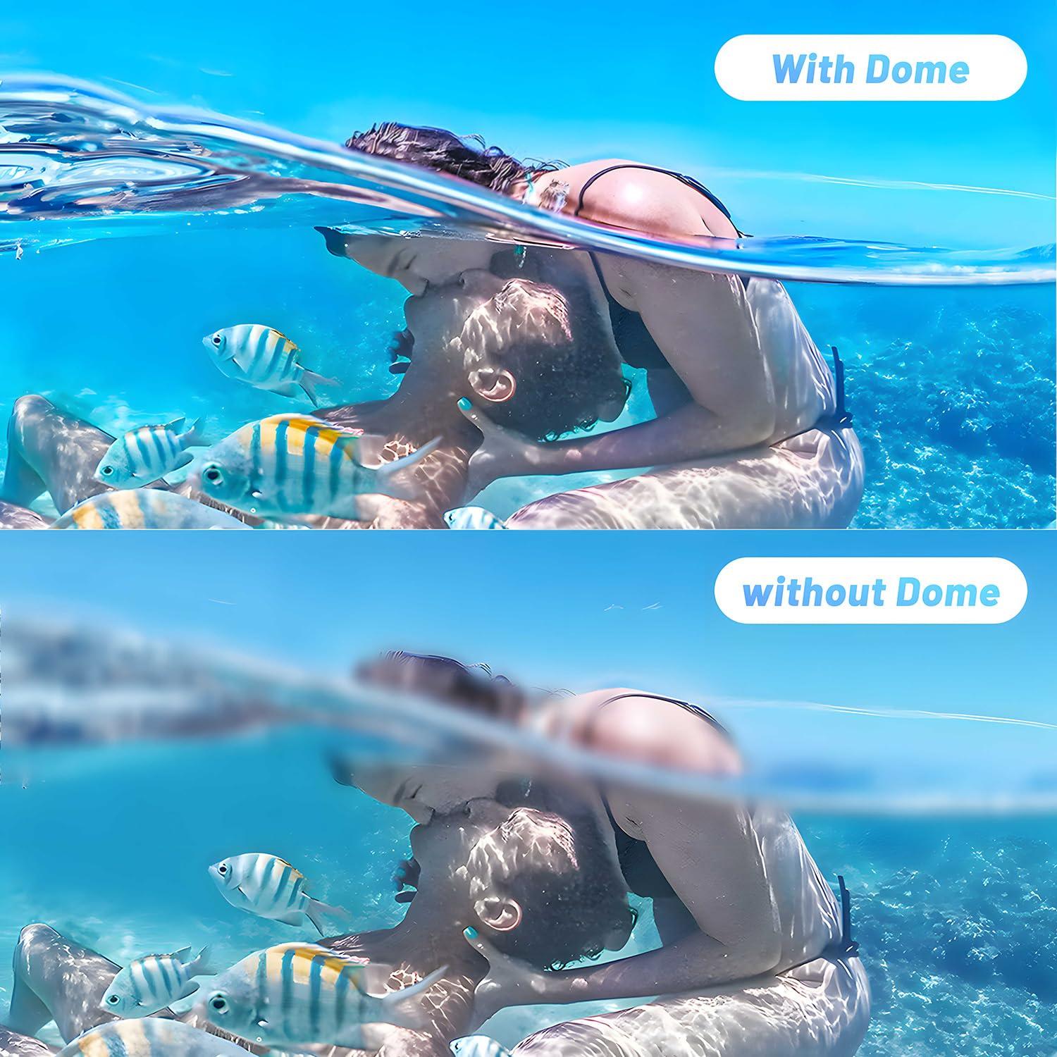 FEIMUOSI Dome Port for GoPro Hero 12 11 10 9 Black,Waterproof Housing Case Compatible with GoPro Hero 9 10 11 12 Underwater Protective Diving Dome GoPro Lens Accessories with Trigge Pistol an-ti Fog Insert