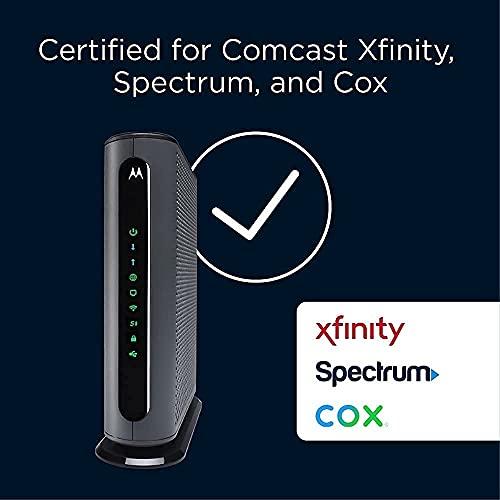 Motorola Motorola MG8702- DOCSIS 3.1 Cable Modem Wi-Fi Router,(High Speed Combo) with Intelligent Power Boost - AC3200 Wi-Fi Speed, Approved for Comcast Xfinity, Cox, and Charter Spectrum - (Renewed )