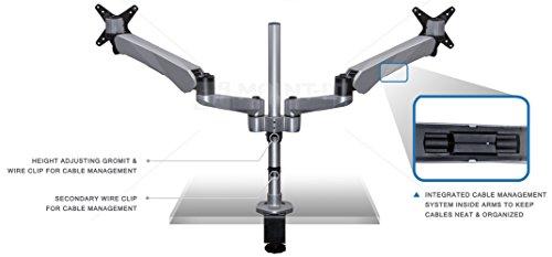 Mount-It! Mount-It! Expandable Two Monitor Computer Desk Mount Spring Arm Quick Release (MI-45116)