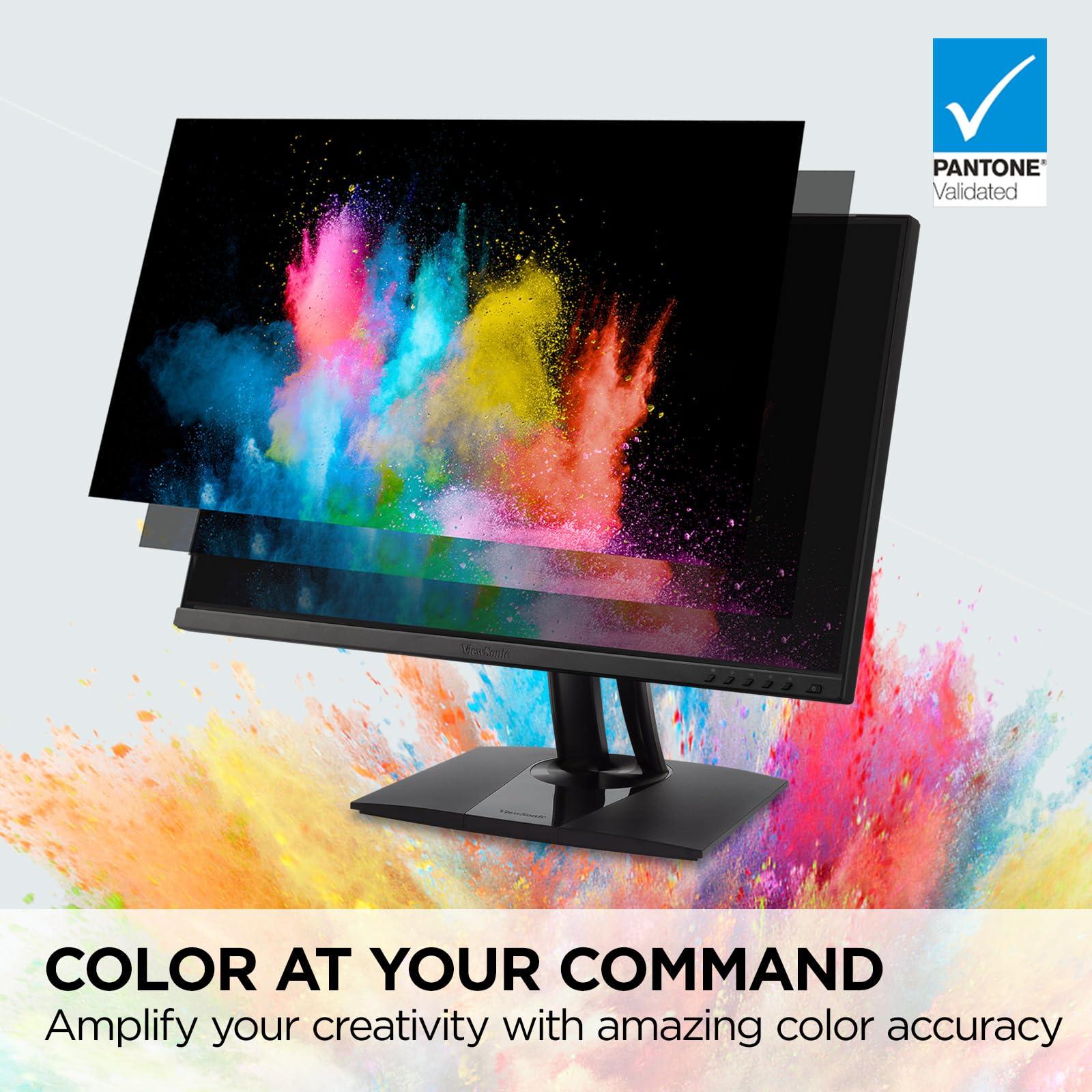 ViewSonic ViewSonic VP275-4K 27 Inch IPS 4K UHD Monitor Designed for Surface, Advanced Ergonomics, 100% sRGB, 60W USB C, HDMI and DisplayPort