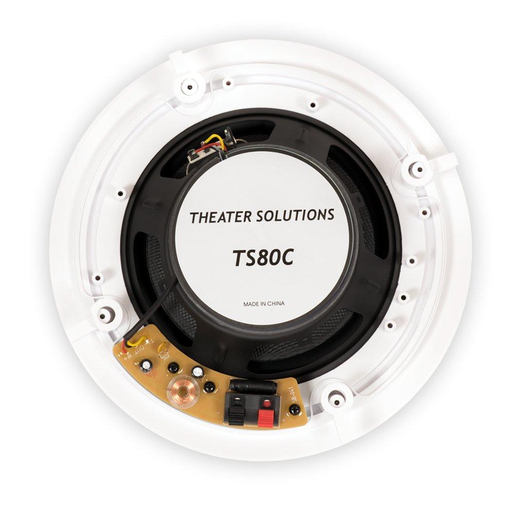Theater Solutions TS80C Flush Mount In Ceiling Speakers with 8" Woofers Home Theater 4 Pair Pack