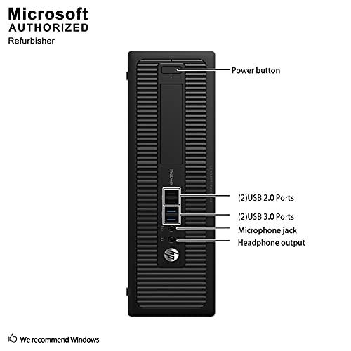 HP HP ProDesk 600 G2 Small Form Factor PC, Intel Quad Core i5-6500 up to 3.6GHz, 16G DDR4, 512G SSD, 4K Support, VGA, DP, Win 10 Pro 64-Multi-Language Support English/Spanish/French(Renewed)