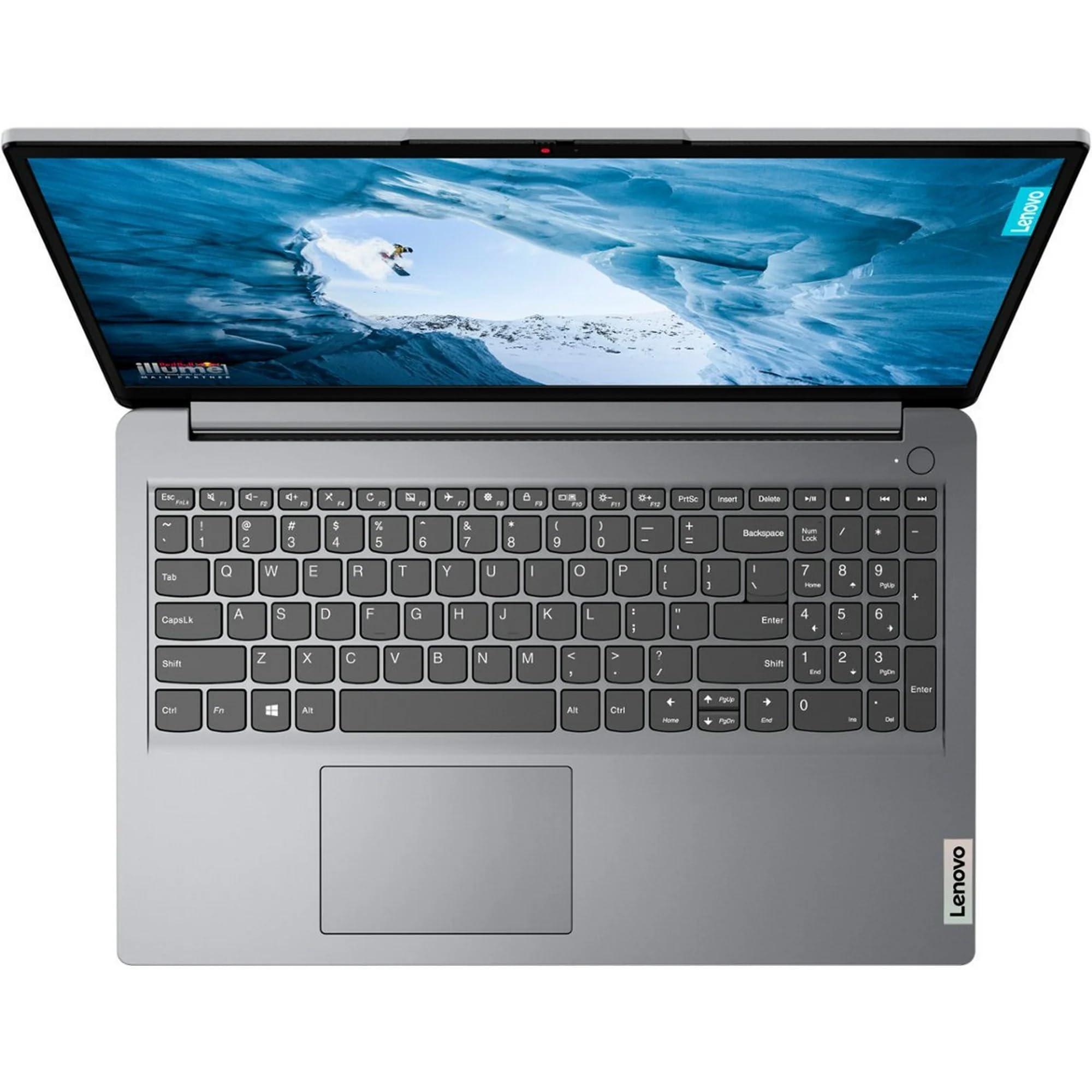 Lenovo Lenovo Ideapad 1i Laptop, 15.6" FHD Touchscreen, Core i3-1215U, 8GB RAM, 256GB SSD, Iris Xe Graphics - Cloud Gray + Cleaning Cloth