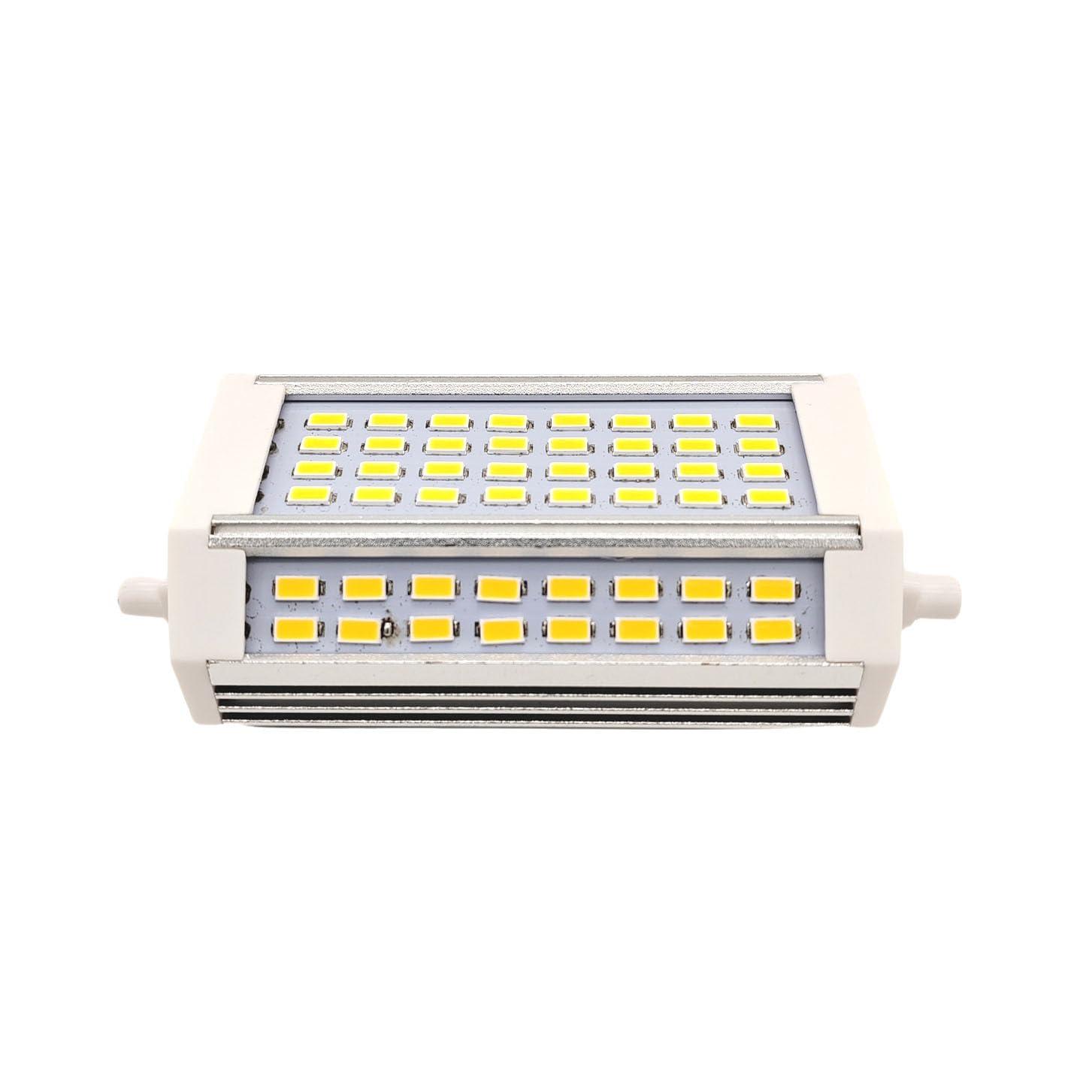 qlee qlee R7S LED J118 118mm Dimmable Bulb 30W Warm Light 3000k AC120V 3000LM Double Ended J LED Floodlight for R7S 200W 300w 400w Halogen Replacement (3000k Warm Light)