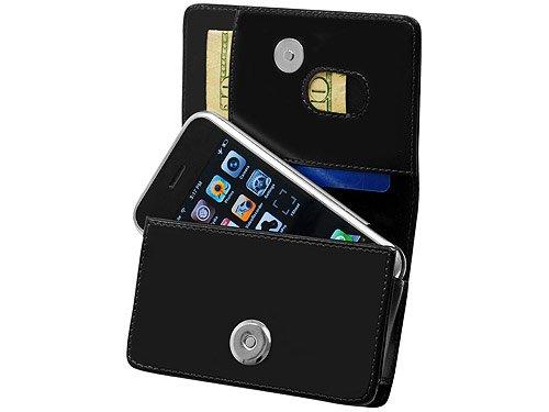 Cellet Cellet Wallet Case with Removable Swivel & Spring Clips for Apple iPhone 3, 3GS, 4, 4S - Black