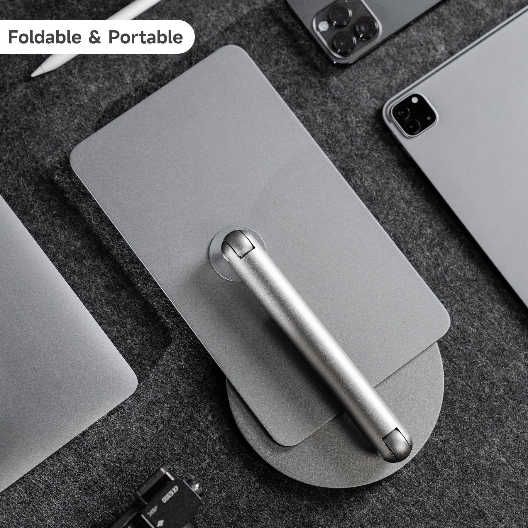 BENKS BENKS Magnetic iPad Stand, Infinity Pro 360 Rotating iPad Mount, Foldable Portable Tablet Holder, Adjustable Rotating Table Stand for Apple iPad Pro 11" 1st/2nd/3rd/4th Gens, iPad Air 11" 6th/5th/4th