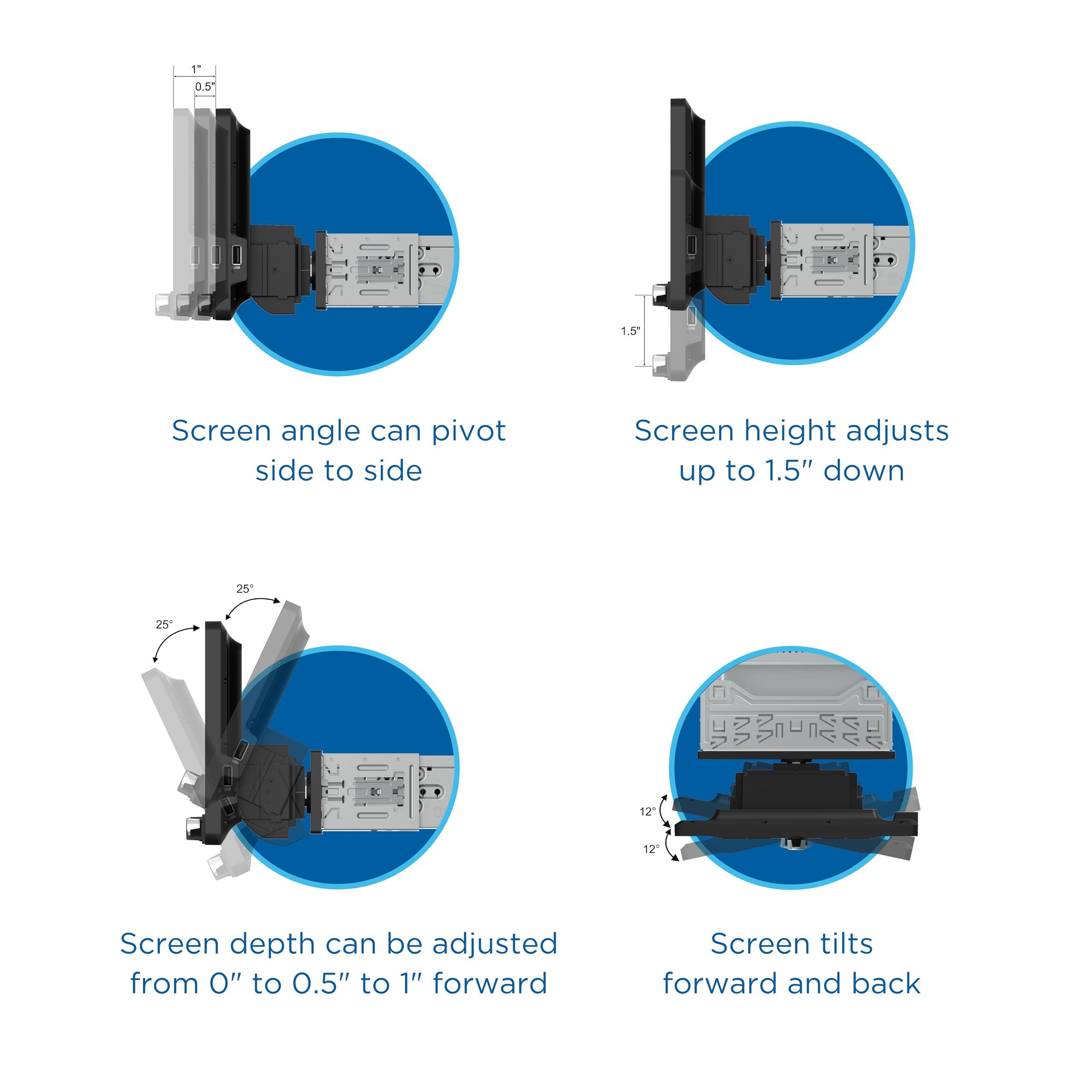 Jensen Jensen J1CA8FL-BUC 8-inch Certified Apple CarPlay Android Auto Wired or Wireless | Single DIN and Double DIN Touchscreen Car Stereo Radio | Bluetooth | USB Charge | Backup Camera Included
