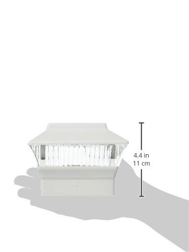 GSL GSL SS-GSL-PL244W Solar Square PVC Post and Fence Mount (Set of 2)