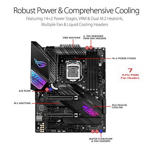 ASUS ASUS ROG Strix Z490-E Gaming Z490- WiFi 6, LGA 1200 (Intel 10th Gen) ATX Gaming Motherboard, 14+2 Power Stages, DDR4 4600, Intel 2.5 Gb Ethernet