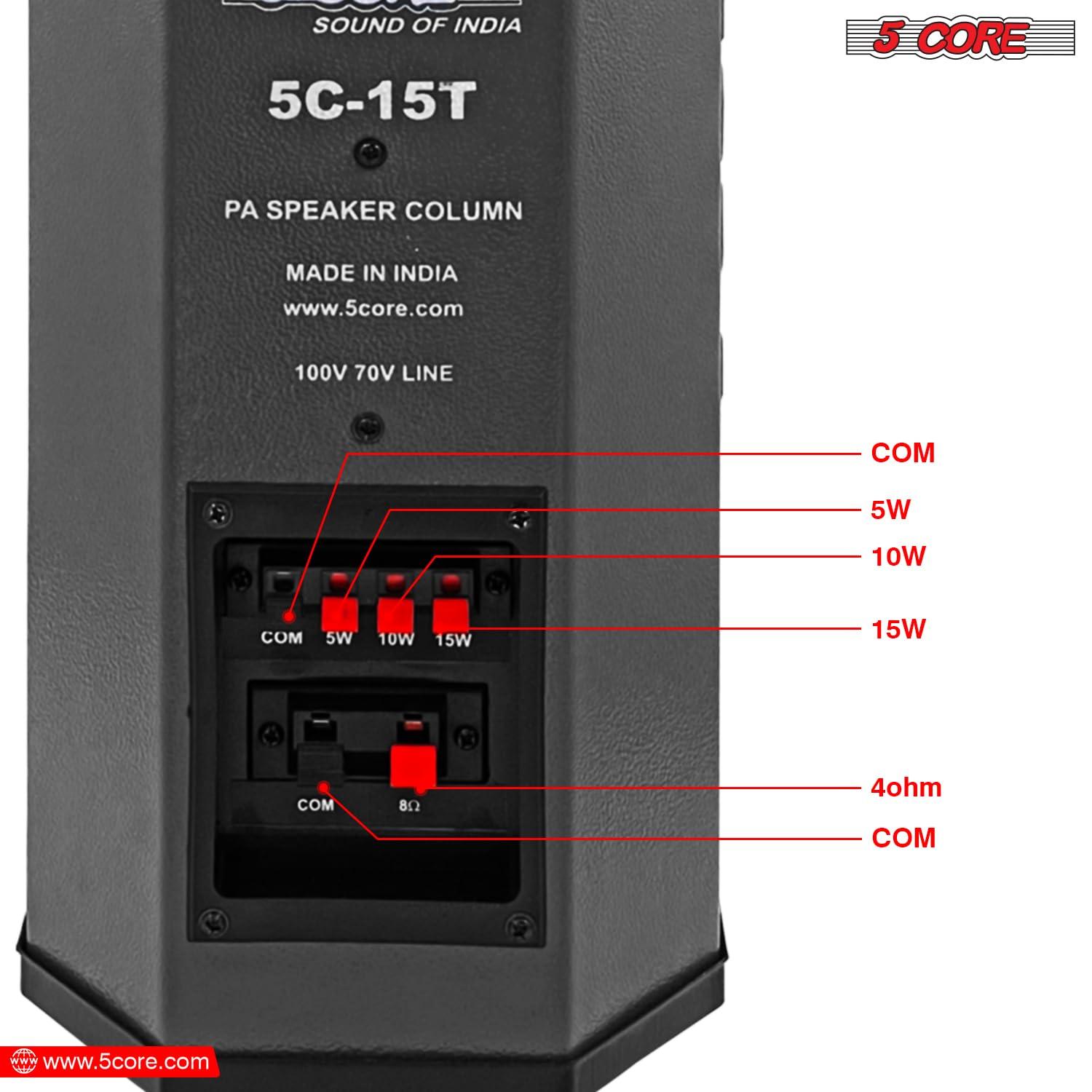 5 CORE 5 CORE Outdoor Speakers Pair Stereo in Wall Speaker 100W Peak Passive Mount Wired Waterproof Patio House Garage Indoor Exterior Audio System Bocinas para Casa - 15TG 2Pcs